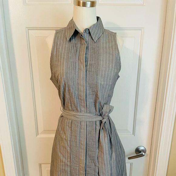 Banana Republic Sleeveless Shirtdress with belt tie - Picture 1 of 4